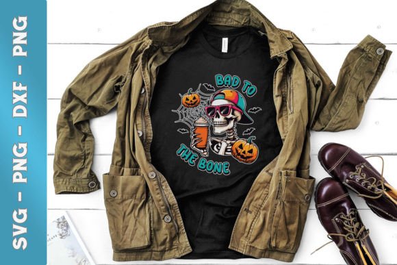 Bad To The Bone Funny Skull Graphics for Local Crafts
