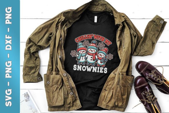 Chillin With My Snowmies Funny Xmas Graphics for Crafts