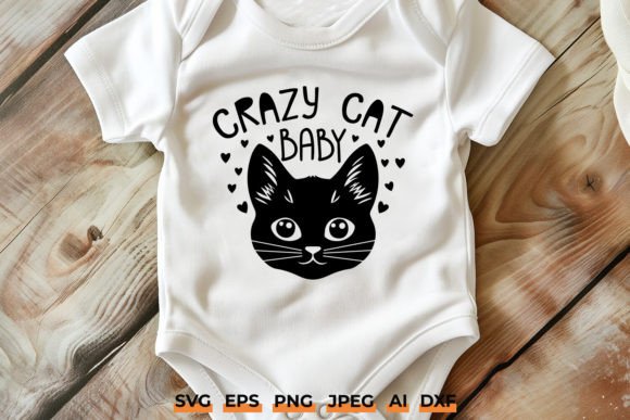 Crazy Cat Baby SVG for Playful Branding