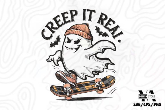 Creep It Real Funny Ghost SVG PNG for Crafts and Graphics