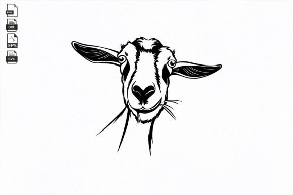 Funny Goat Graphic for Crafts and Branding