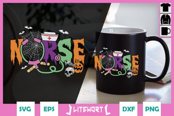 Halloween Nurse SVG for Crafts and Graphics