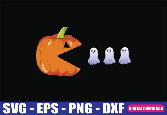 Halloween Pumpkin Funny Ghosts Graphics for Crafts