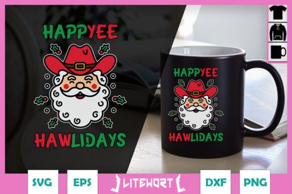 Happyee Hawlidays Funny Christmas Graphics for Crafts