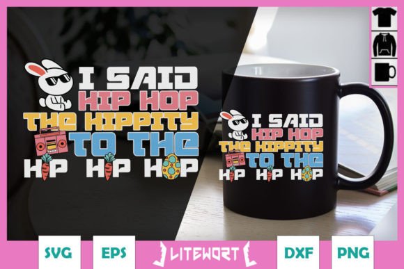 Hip Hop Easter Bunny Graphics for Crafts