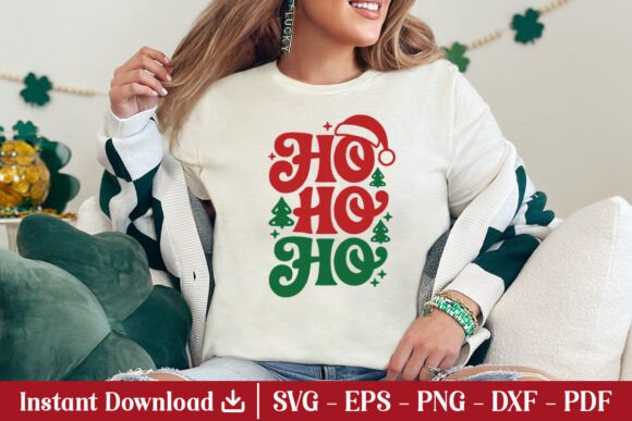Ho Ho Ho SVG Funny Christmas Shirt Graphics for Crafts