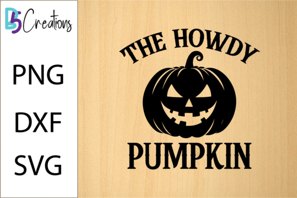 Howdy Pumpkin Funny Halloween SVG Design Graphics for Crafts