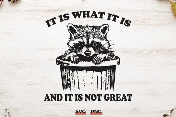 It Is What It Is Raccoon SVG – Graphics for Crafts