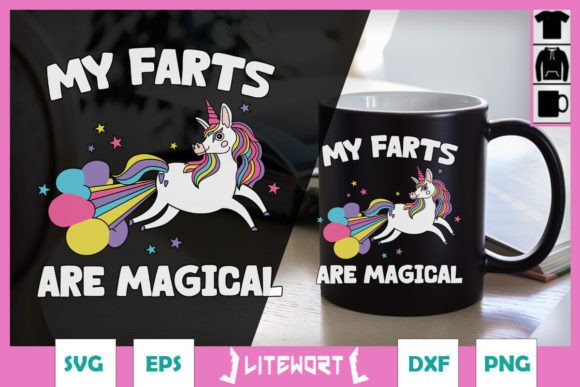 My Farts Are Magical Funny Unicorn SVG