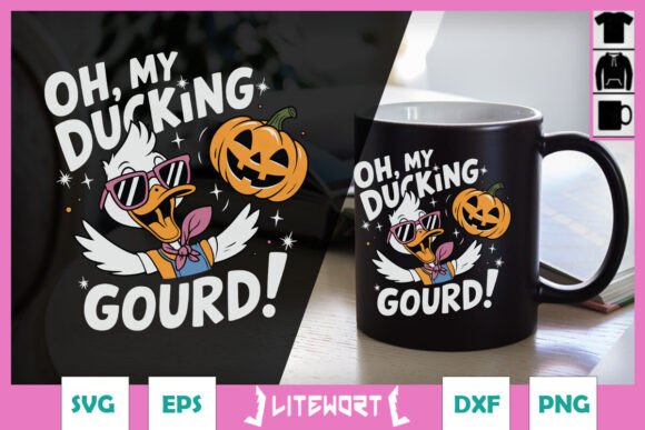Oh My Ducking Gourd Funny Animal SVG for Crafts and Graphics