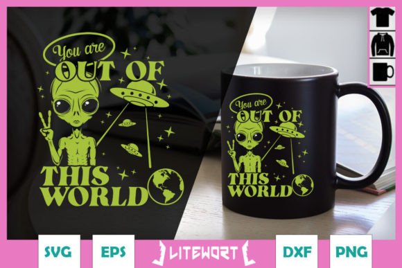 Out of This World Funny Alien Graphics for Crafts