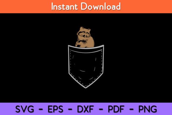 Pocket Raccoon Funny Raccoon Svg Design