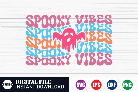 Retro Spooky Vibes Halloween Graphics for Crafts